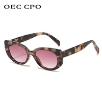 oec cpo trendy cat eye sunglasses women vintage gradient small frame sun glasses for female square fashion eyewear uv400 shades