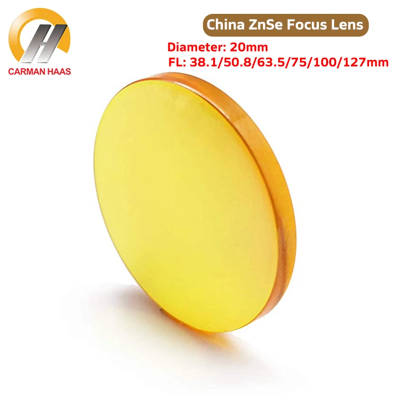 

CARMAN HAAS China ZnSe Focus Lens Dia 20mm FL 75mm 100mm 127mm for Laser Engraving Cutting