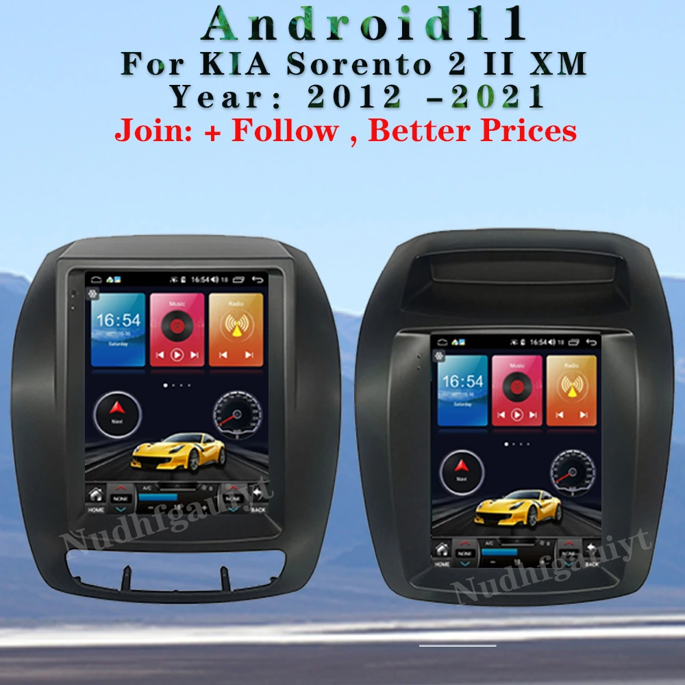 

For KIA Sorento 2 II XM 2012-2021 Tesla Style Android 11 Car DVD Multimedia Player Auto Radio GPS Navigation 4G Stereo Video DSP
