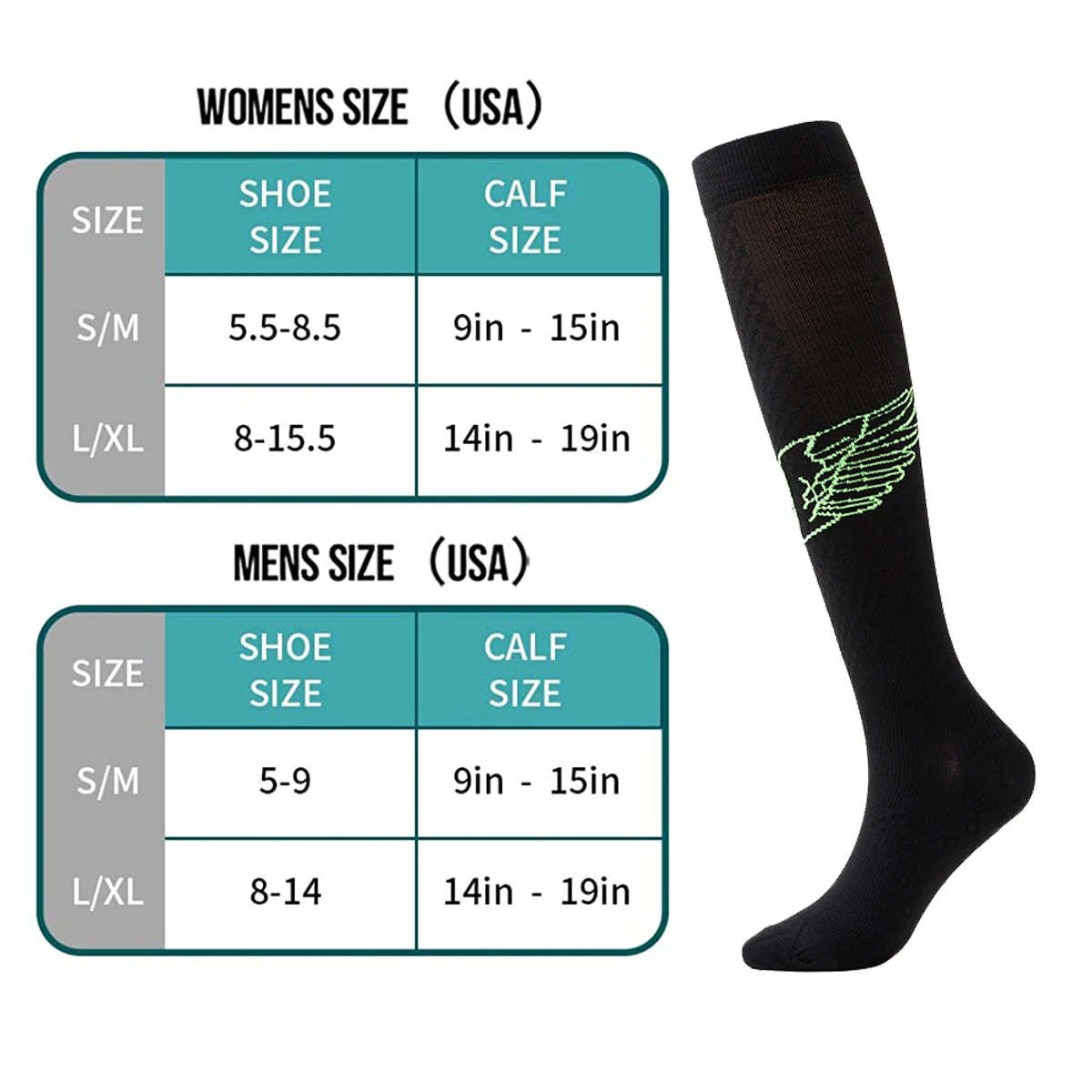Men Women Stockings 15-20MmHg Nursing Cycling Running Socks Blood Circulation Promotion Slimming Breathable Compression Socks