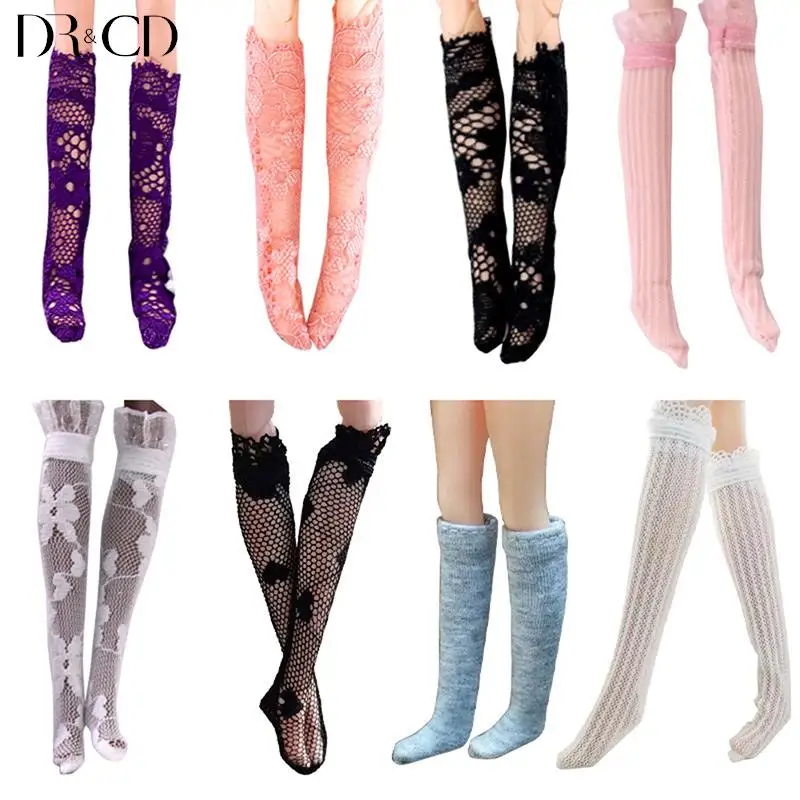 

Кружевные чулки 1 партия/упр, длинные носки ручной работы, повседневная одежда, аксессуары, одежда для платья, игрушка для 1/6 кукол, девочек