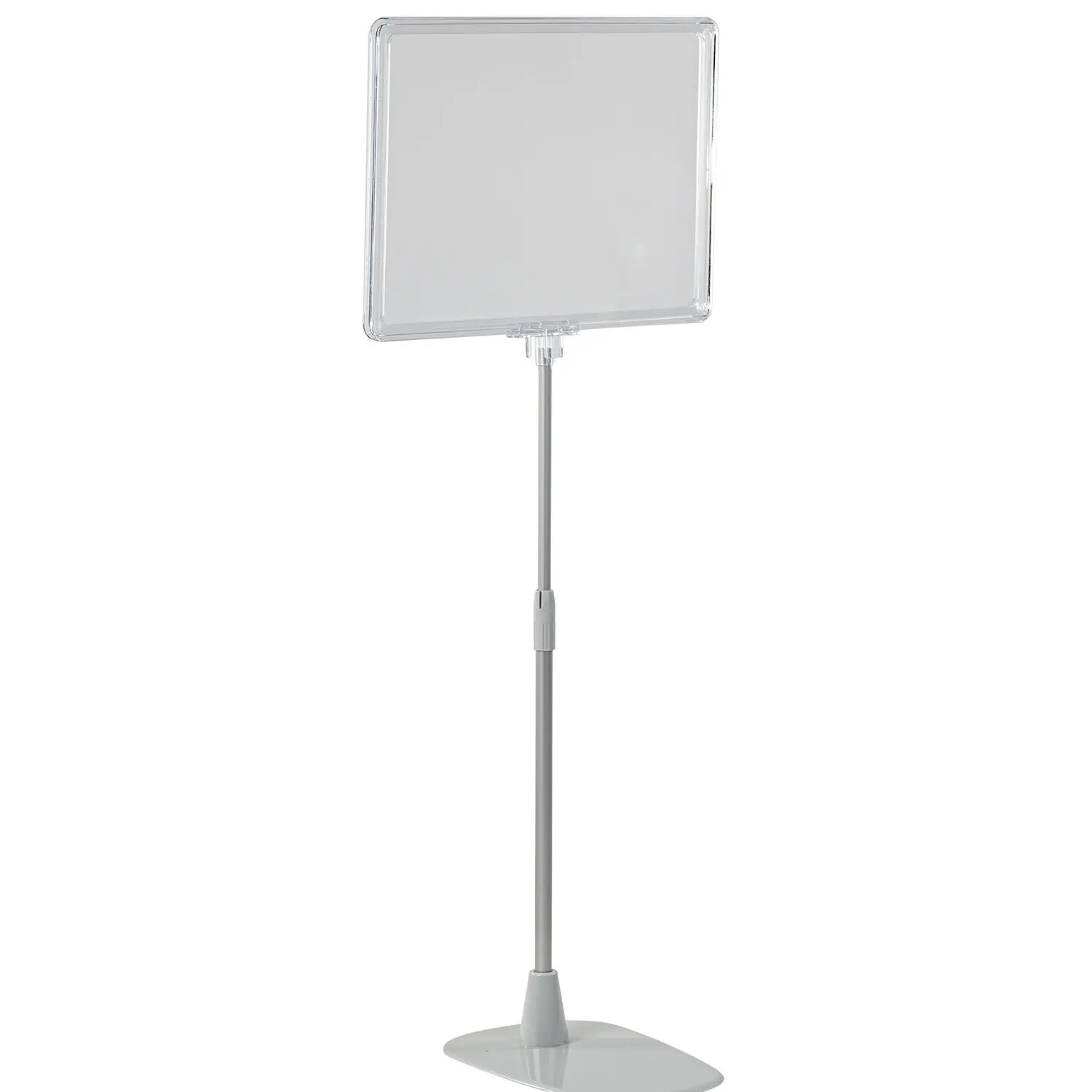 Стойка-инфодержатель напольная КОМПЛЕКТ 2 шт. А4 (высота трубки до 55 см) ПРОЗРАЧНАЯ