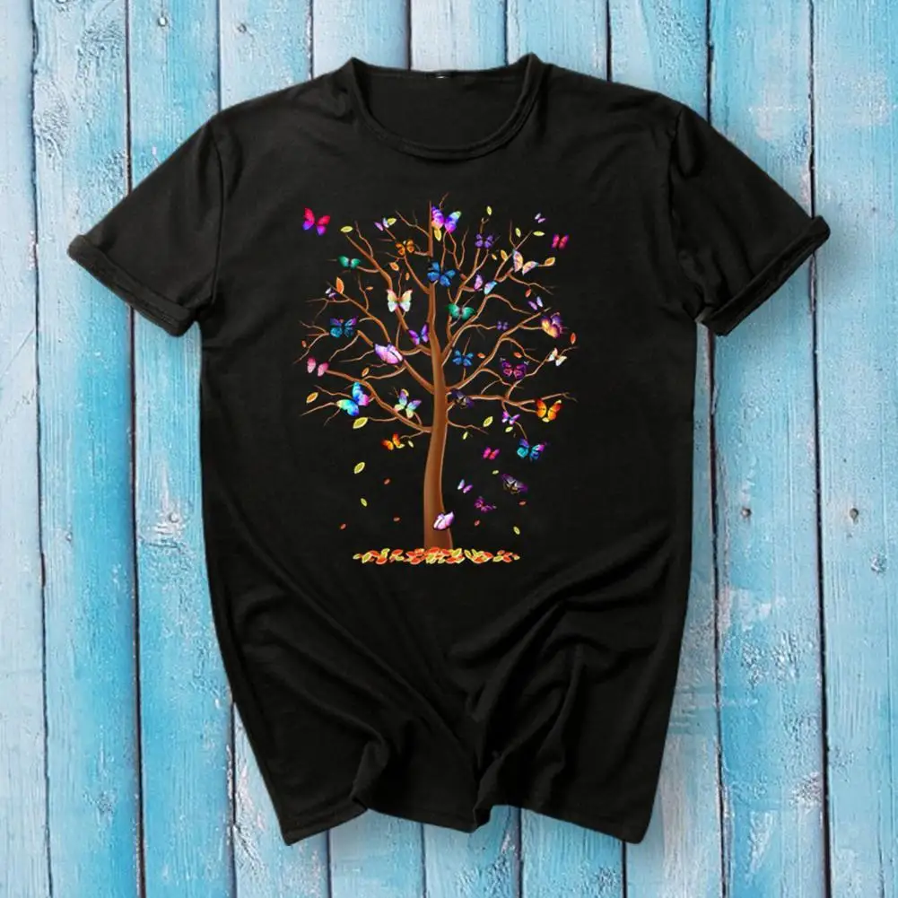 

Тонкая Очаровательная Женская футболка с принтом свежих цветов, женская футболка с прикосновением к телу, женская одежда с круглым вырезом