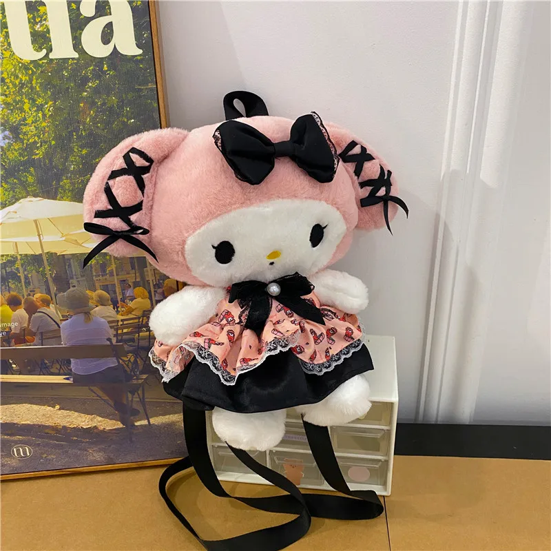 Новый модный мультяшный милый Sanrio Kuromi MyMelody большой емкости для девочек плюшевая