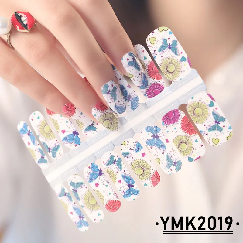 Наклейки с бабочками для дизайна ногтей полностью закрывающие ногти наклейки