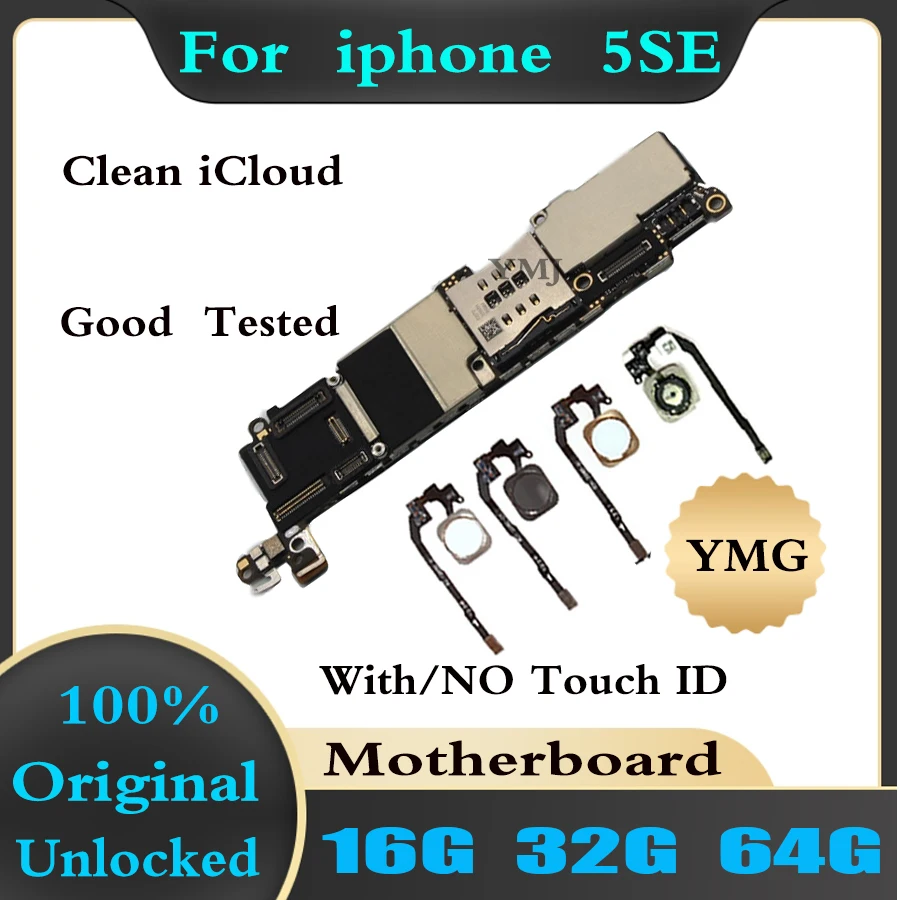 

100% Tested Full Working Logic Board For IPhone 5SE SE Motherboard Original Unlocked Clean Icloud Mainboard 16GB 32GB 64GB