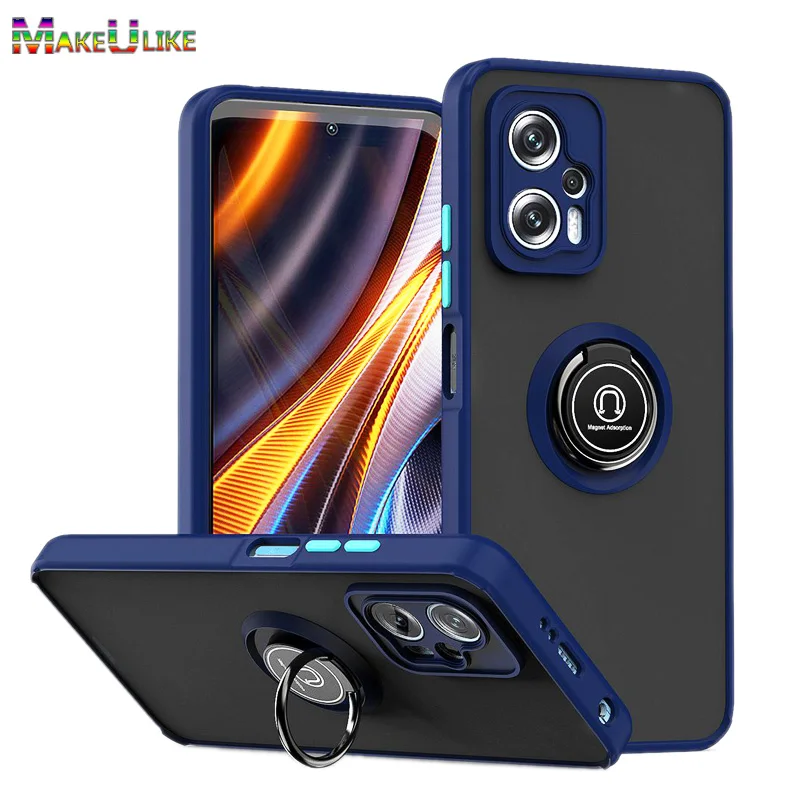 

Case for Poco X4 GT Case Ring Matte Translucent Case for Xiaomi Poco X4 F4 X3 GT M3 M4 Pro F3 X3Pro X4Pro M4Pro M3Pro 5G Cover