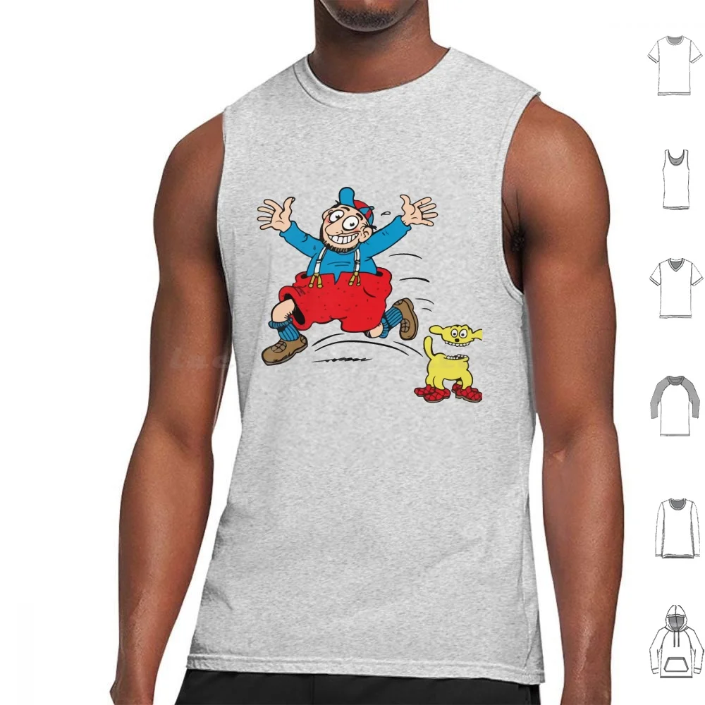 

Urbanus With Dog Tank Tops Vest Sleeveless Retro Vintage Nostalgic 60 70 80 Cartoon French France Belgium Strip Magazine
