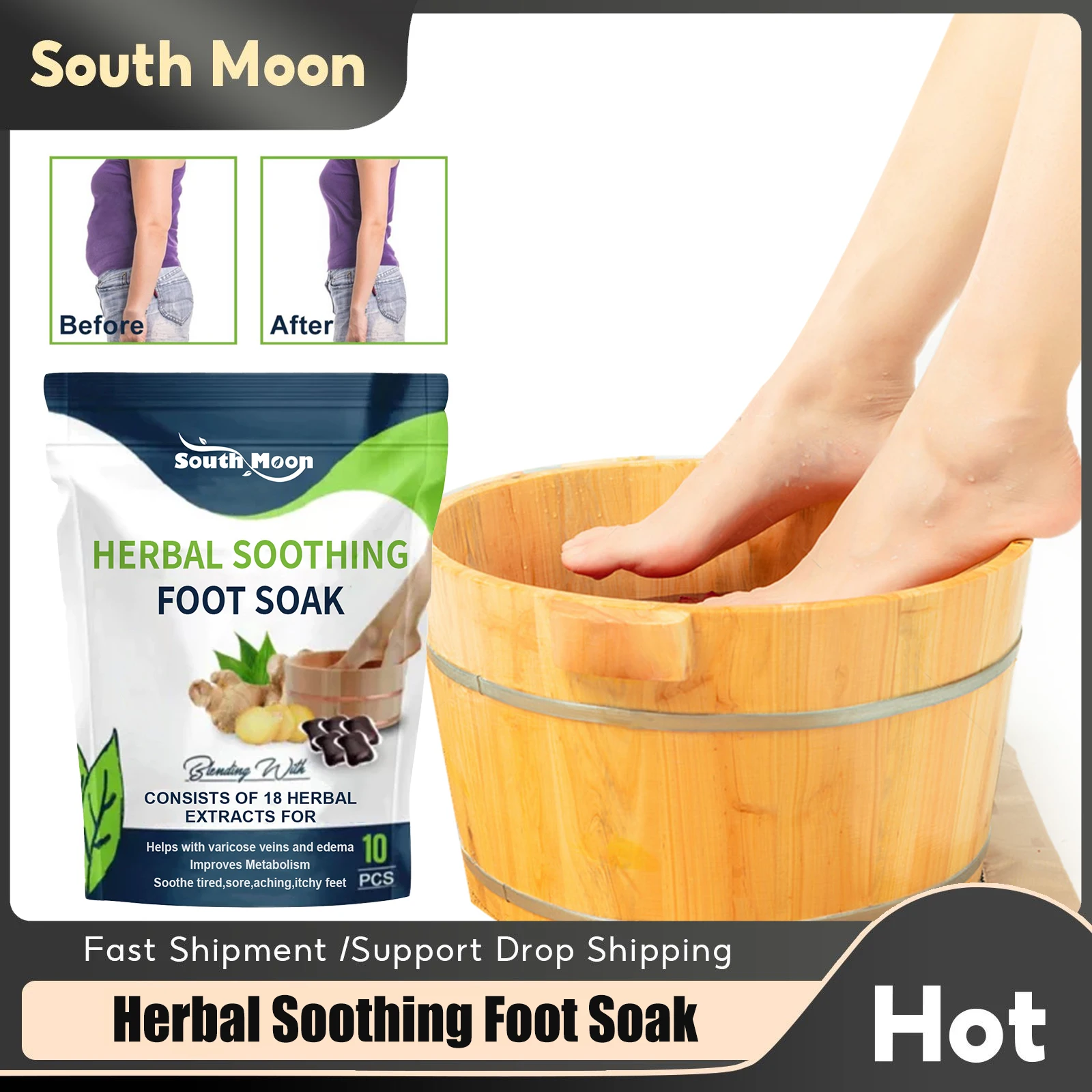 

Natural Herbal Foot Soak Soothing Improve Sleeping Detox Shaping Relieve Physical Fatigue Slimming Feet Cleaning Bath Soak Beads