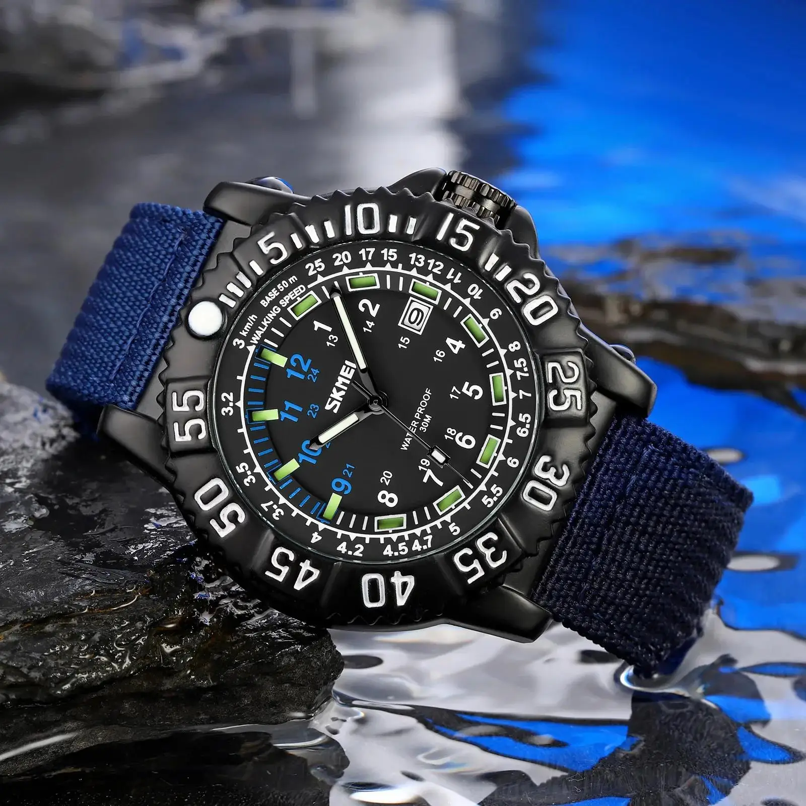 Skmei персонализированные спортивные часы мужские ретро светящиеся кварцевые