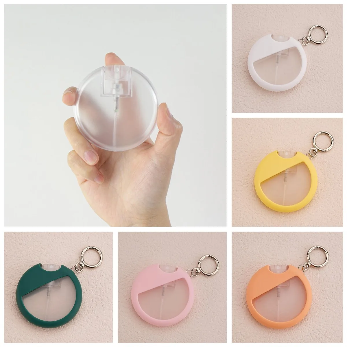 

New 25/30ml Portable Empty Mini Round Card Spray Bottle Refillable Perfume Spray Bottle ABS For Travel Hydration Oral Sub-Bottle
