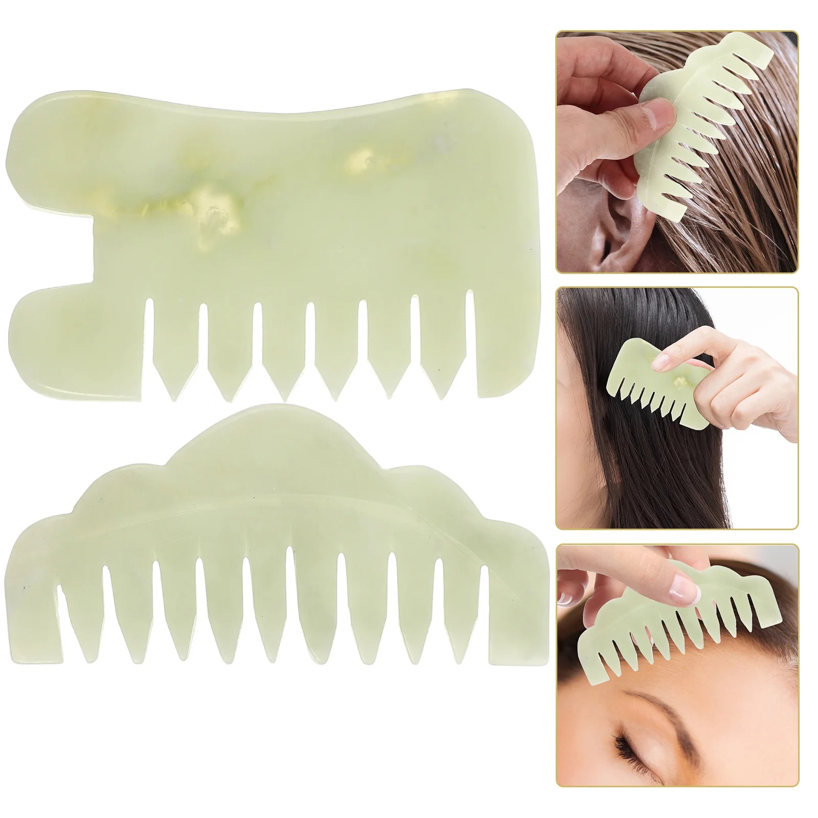 

Combs Scalp Comb Jade Scraping Head Tools Hair Gua Shaportablefor Guasha Tool Facial Face Skinchinese Handheld Stone Point