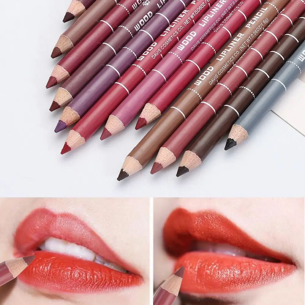

Wood Lady Charming Professional Waterproof Cosmetic Tool Lip liner Pen Makeup Eyeliner Pencil