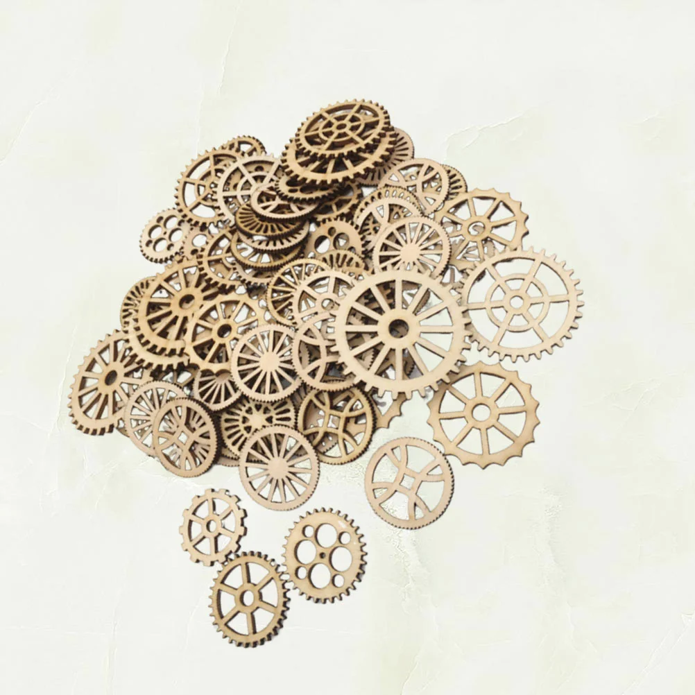

Wood Wooden Gear Unfinished Wheel Cutouts Slices Pieces Blank Gears Embellishments Craft Steampunk Crafts Tags Hanging Slice
