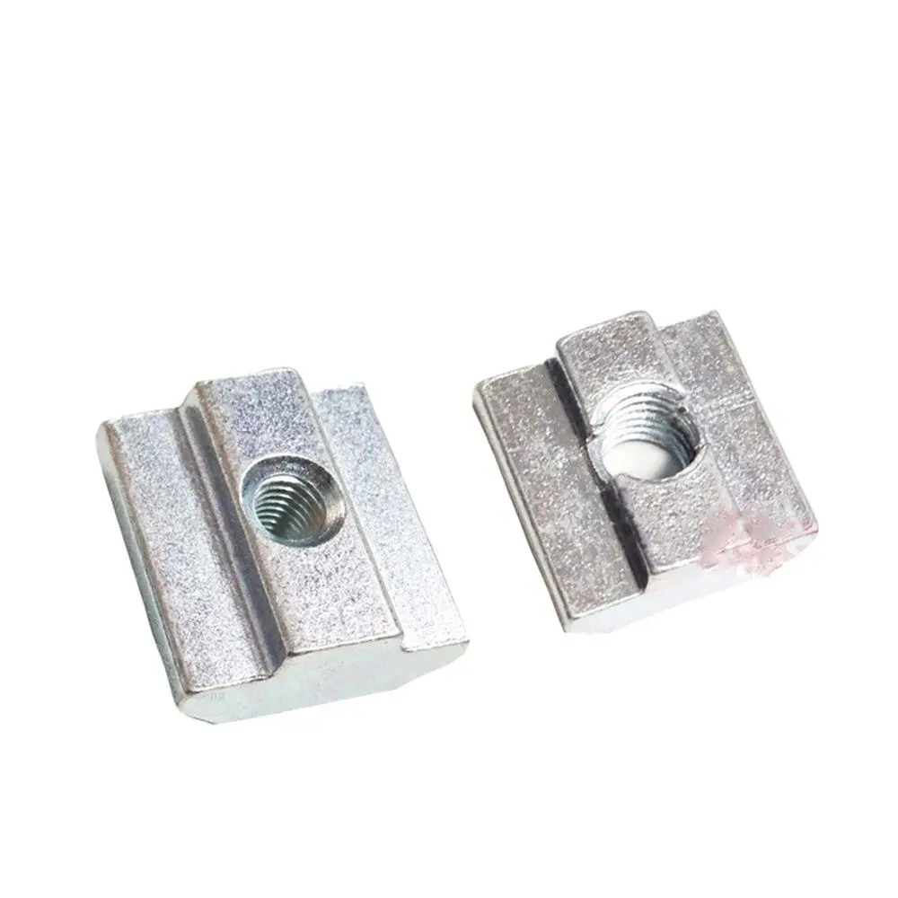 

M3 M4 M5 M6 M8 M10 European Standard Plate Coated Steel Slider T Block Sliding Nut 너트 For 2020 3030 4040 4545 Aluminum Profile