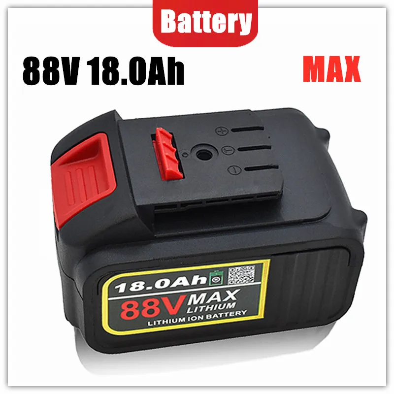 Neueste 88V Batterie Für Bürstenlose Elektrische Schlagschrauber Cordless Wasserdicht Mini Elektrische Kettensäge 18650 18000mAh