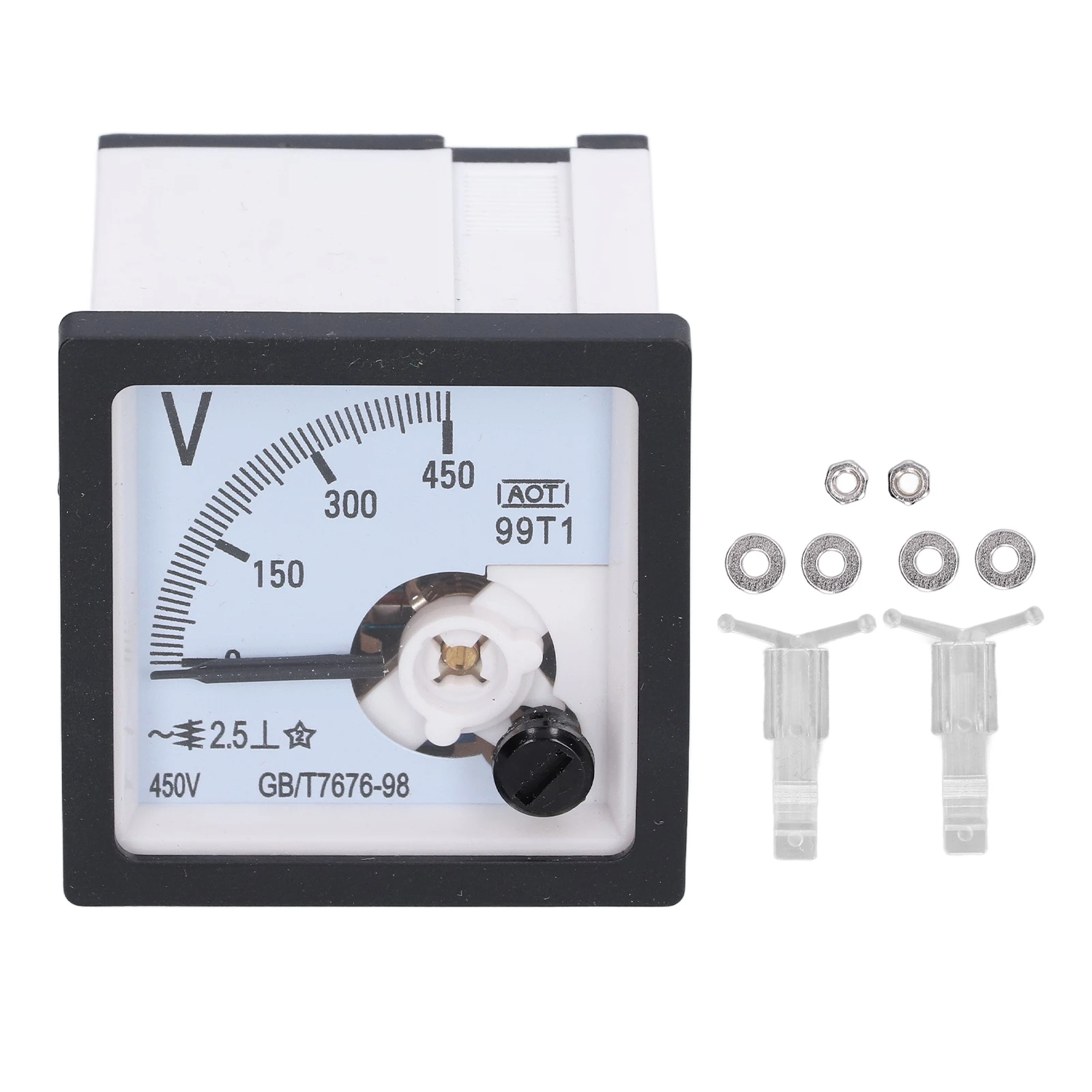 

Voltmeter Tester ABS Plastic Dial Panel Voltage Meter with Mounting Tools for Power Distribution System