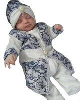 navy blue male baby costume prince mevlut sunnet circumcision attire special day newborn clothing mevlud kit islamic muslim