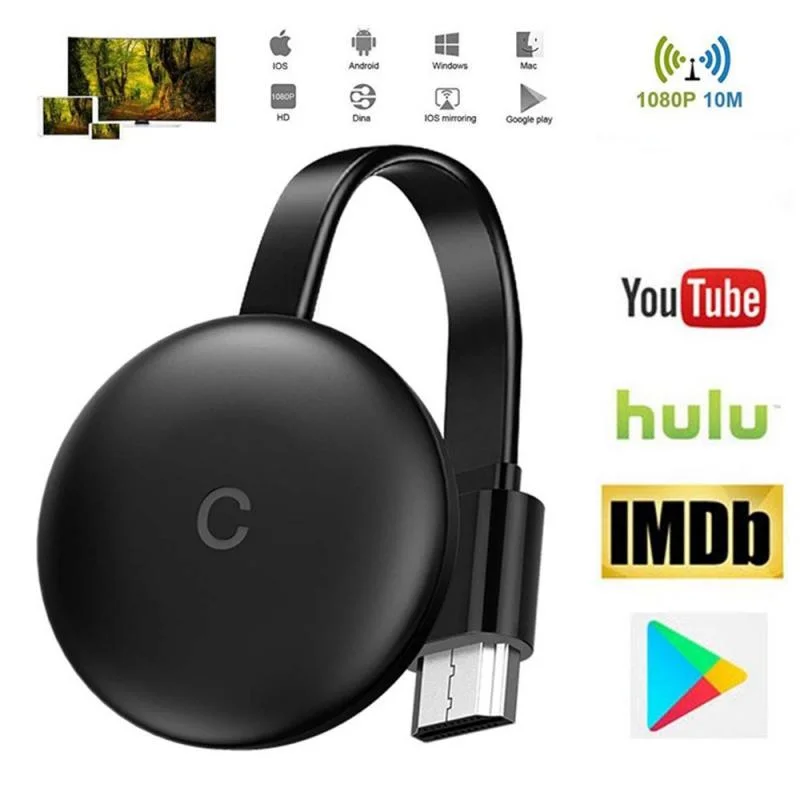 Беспроводной Wi-Fi дисплей G12 ТВ-адаптер Chromecast HDMI-совместимый приемник экран для Crome