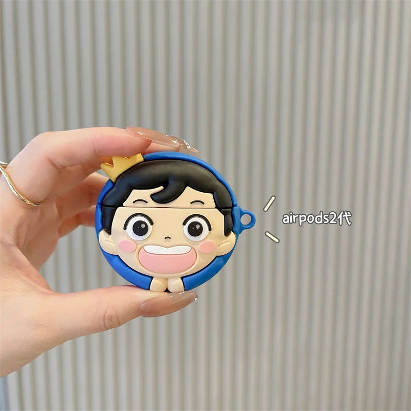 Фото Японский мультфильм 3D King Poggi чехол для наушников Apple Airpods 1 2 3 Pro Bluetooth зарядное устройство силиконовый защитный чехол №5