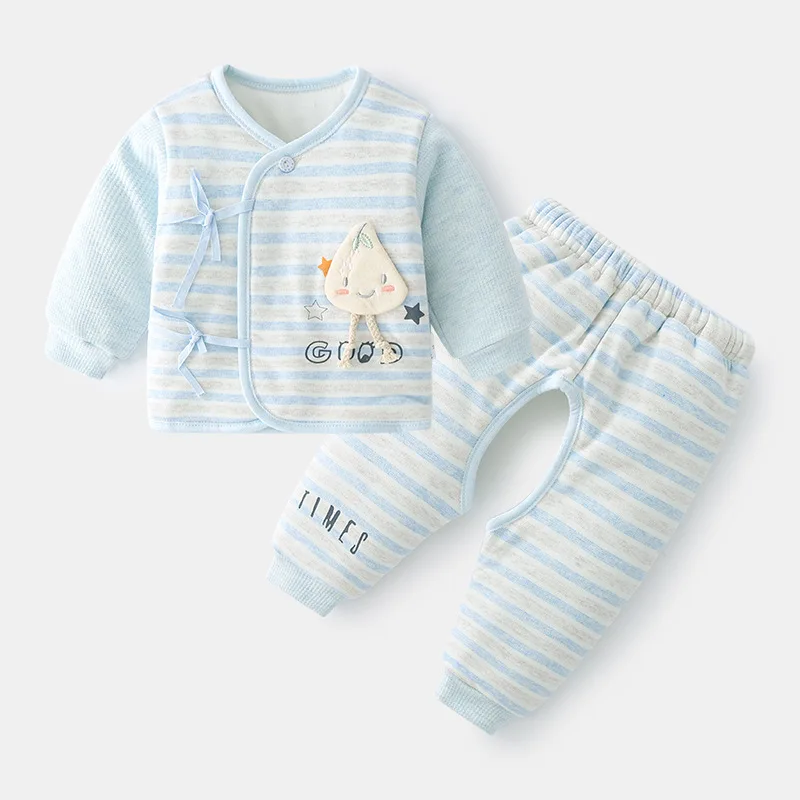 

100% Cotton Cartoon Long Sleeve Baby Clothing Sets Winter Baby Long Outfits