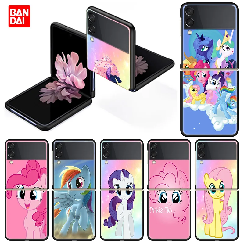 

My Little Pony Horse Anime Phone Case For Samsung Galaxy Z Flip Flip3 Zflip Zflip3 5G Cover Couple Luxury Matte Casing Plastic