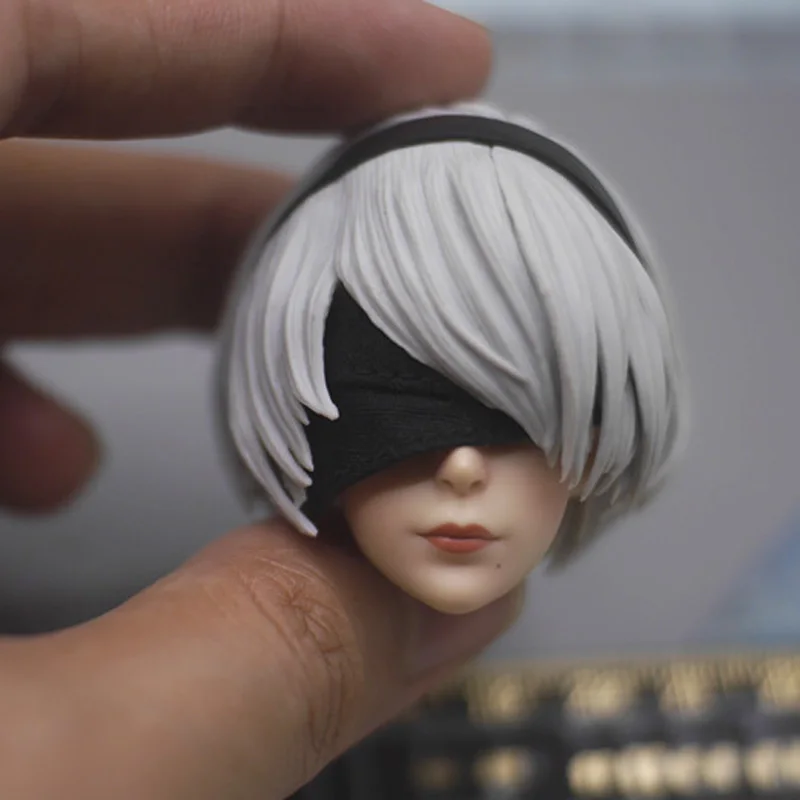 

Collection 1/6 Scale YoRHa No.2 Head Sculpt NieR:Automata 2B Sister Head Carving Model Toy for 12in Ordianry Color Body Doll