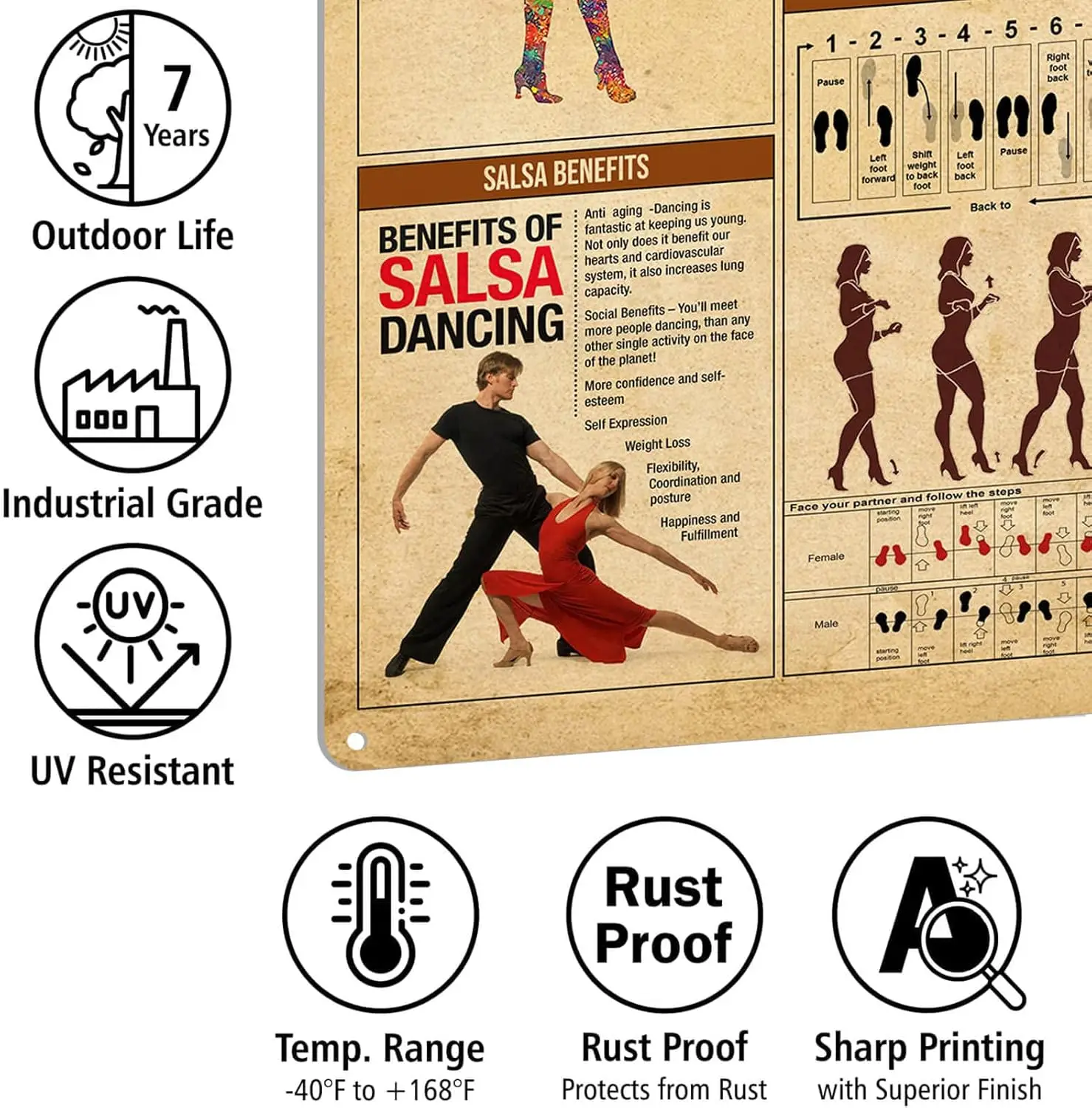 Плакат Sls Knowge Metl Sgns Vntge Decortons Wll rt Decor 16x12 nches