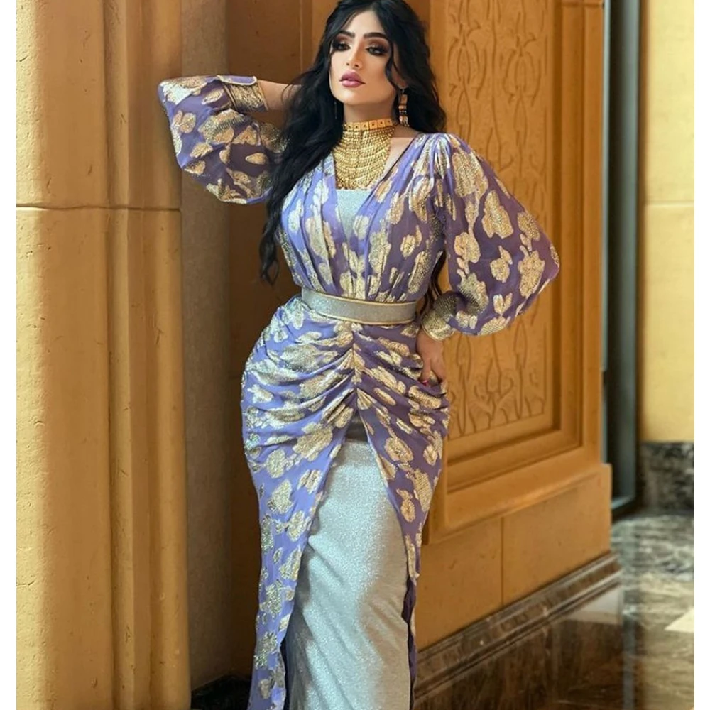 

Wepbel шифоновые платья-футляр с бронзовым принтом, пикантное облегающее платье, женское официальное платье с длинным рукавом и высокой талией, вечернее платье