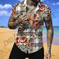 fashion short sleeve seaside travel wear summer clothes for men tie dye vintage button down shirt blouse party essentials 2022