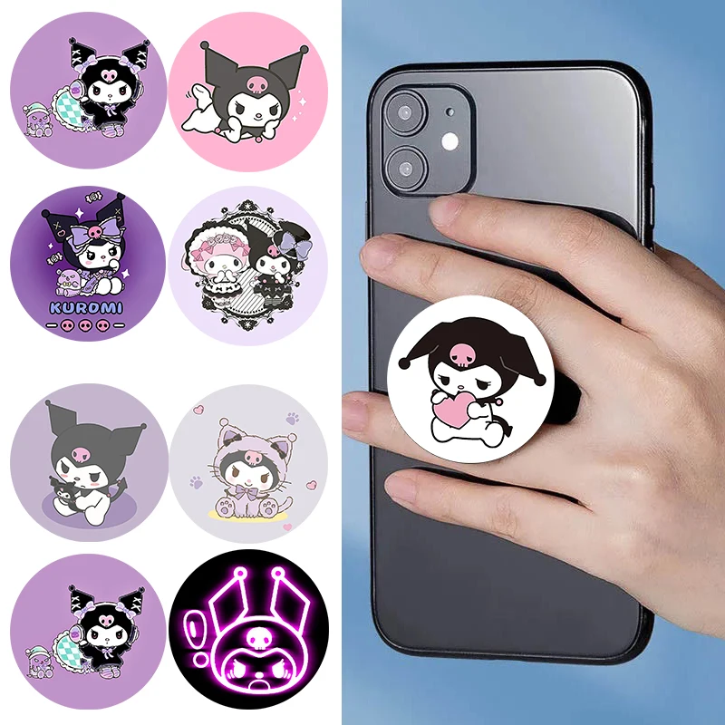 

Phone Accessories Kawaii KUROMI Folding For All Phone Holder for Phone Попсокет Desktop Grip Tok Tablet Stand Cellphone Bracket