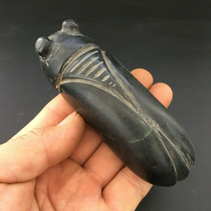 

Chinese Jade、Hongshan Culture、Stone、Meteorite，Arrogant，Pendant ， c273