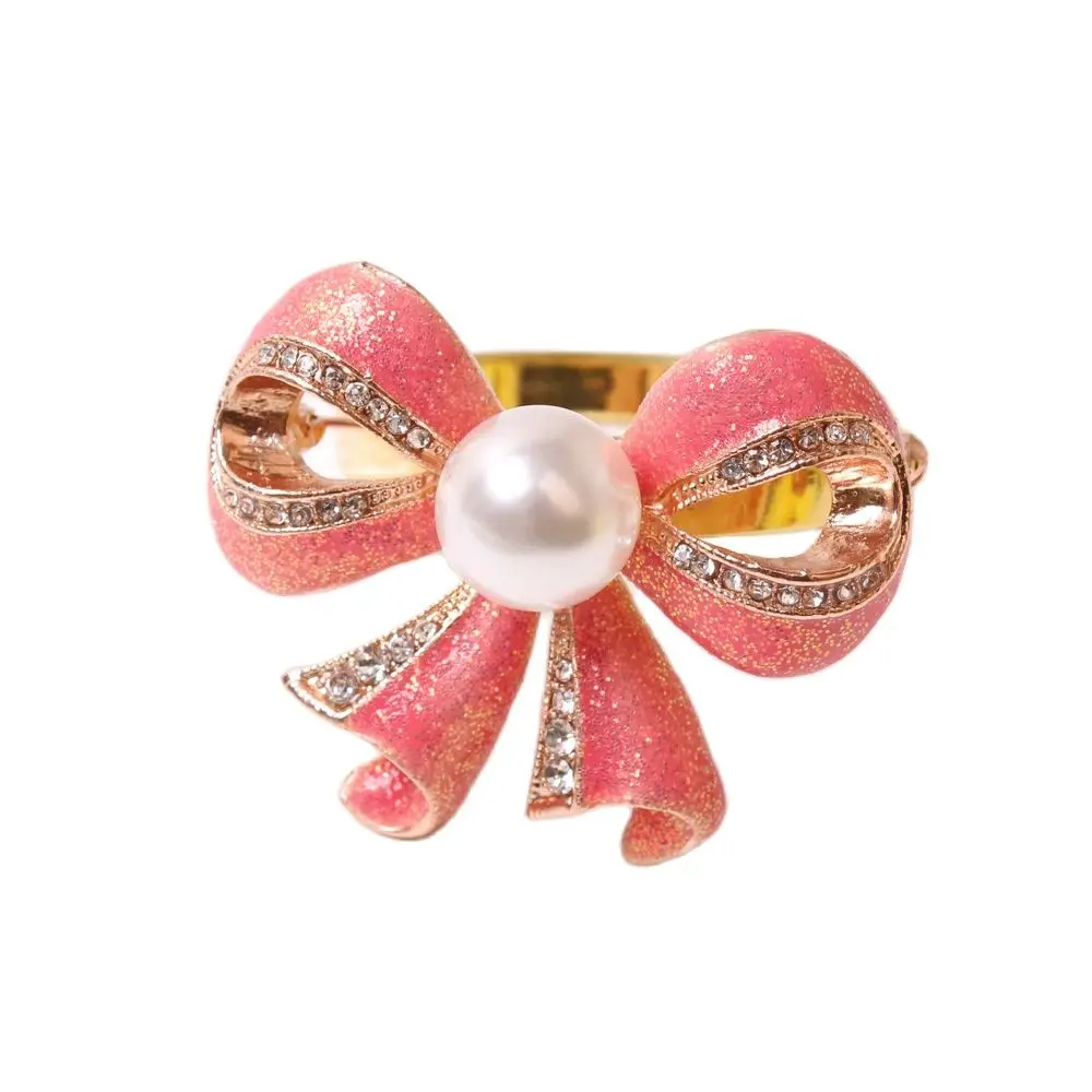 Новое жемчужное розовое кольцо для салфеток 8 шт./лот из сплава украшение стола в