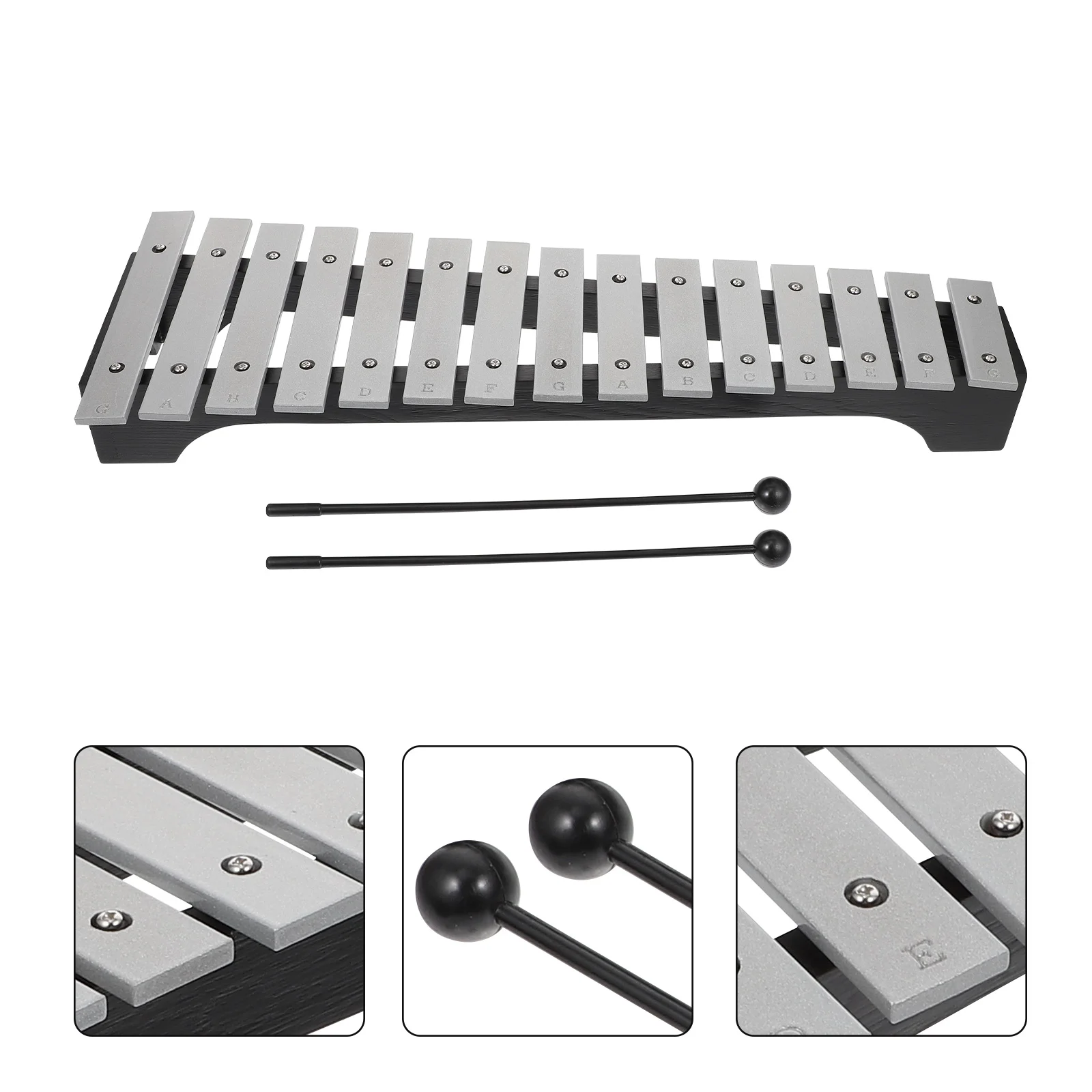 

1set Hand Knocking Piano Aluminum Knocking Piano Percussion Birthday Gift