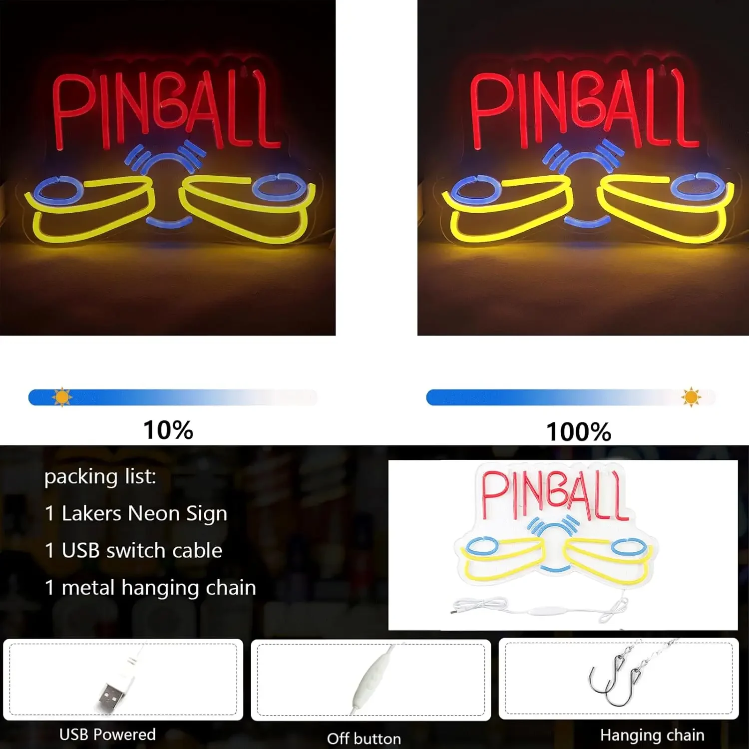 Неоновые Вывески В Стиле Ретро Светодиодный Настенный Декор Для Пинбола Игровой