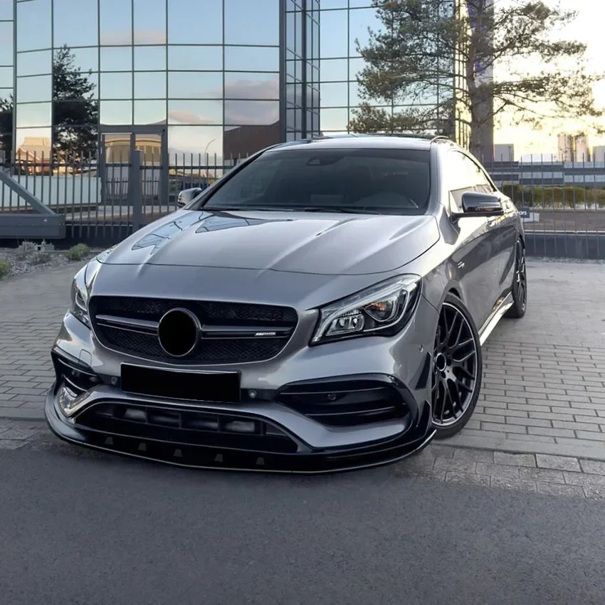 Для Mercedes Benz CLA Class C117 CLA200 CLA220 CLA250 CLA45 AMG 2015-2018 передний бампер разделитель губ