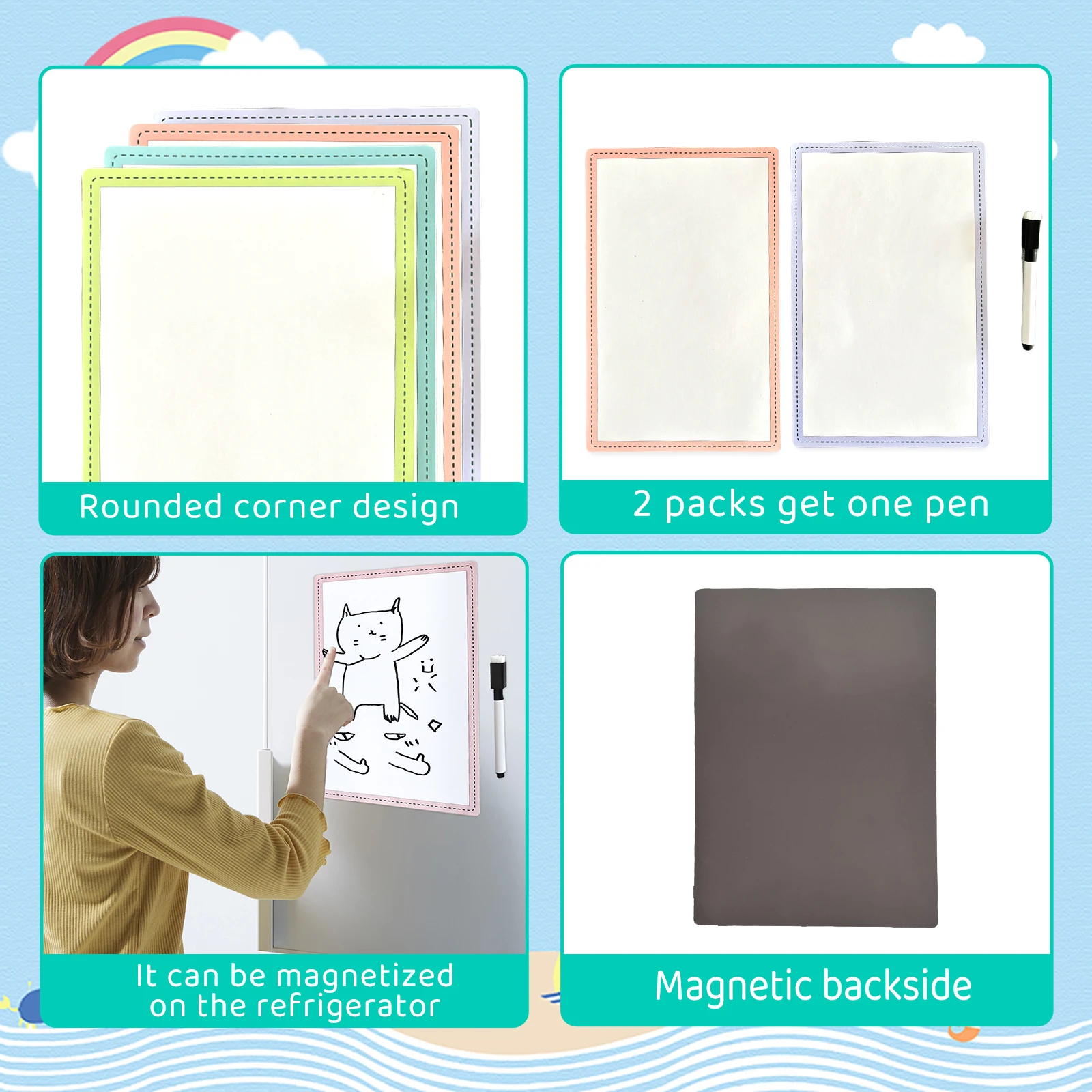 Детская Магнитная Доска Для Холодильника Со Стираемым Граффити Магнитный