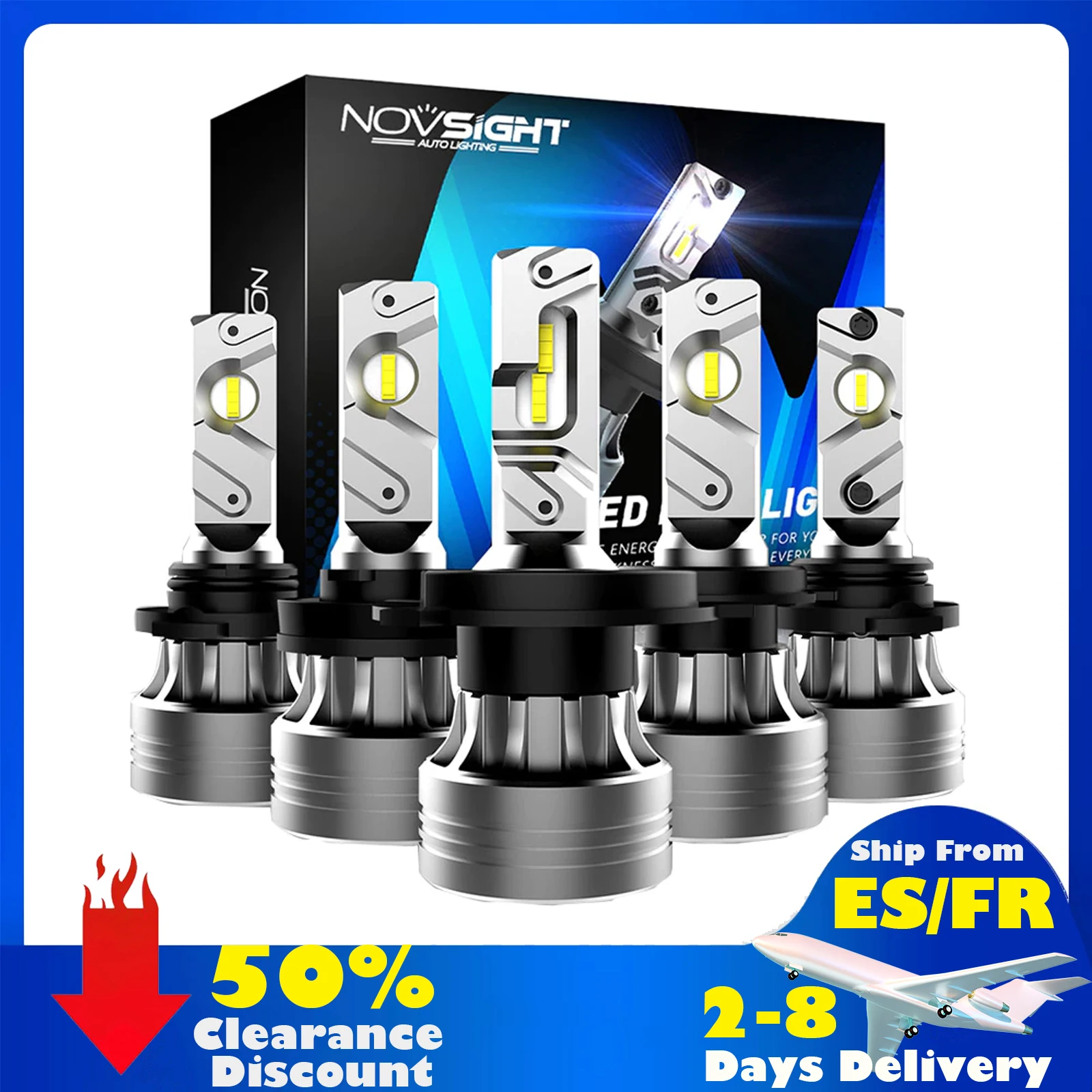 

ESSGOO Car Led Headlight H11 LED Car Light H4 Auto Turbo Lamp 16000LM 6500K Headlight Bulbs Low High Beam Car Fog Lights
