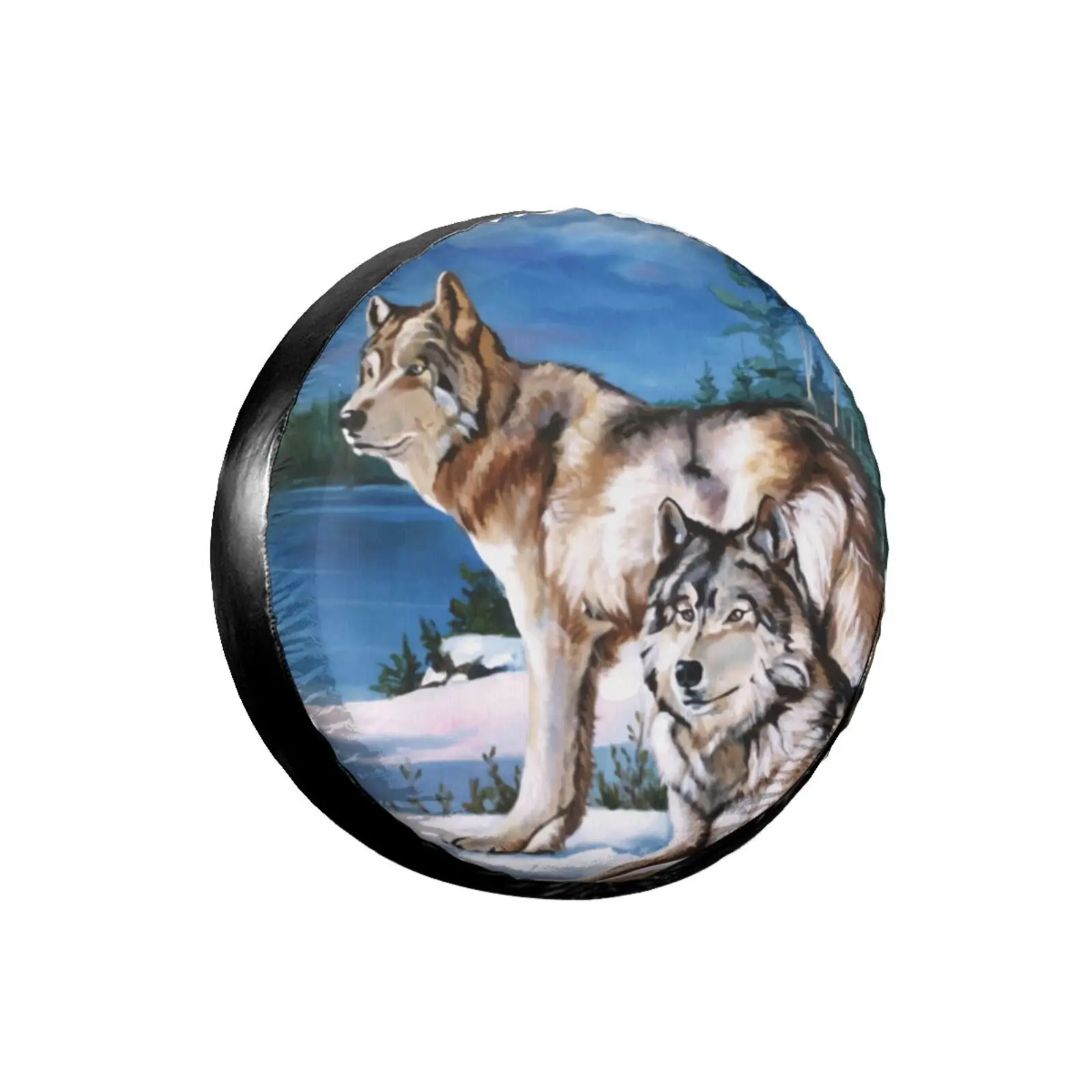 

Водонепроницаемый пыленепроницаемый чехол с 3D-принтом волка для Jeep,Trailer