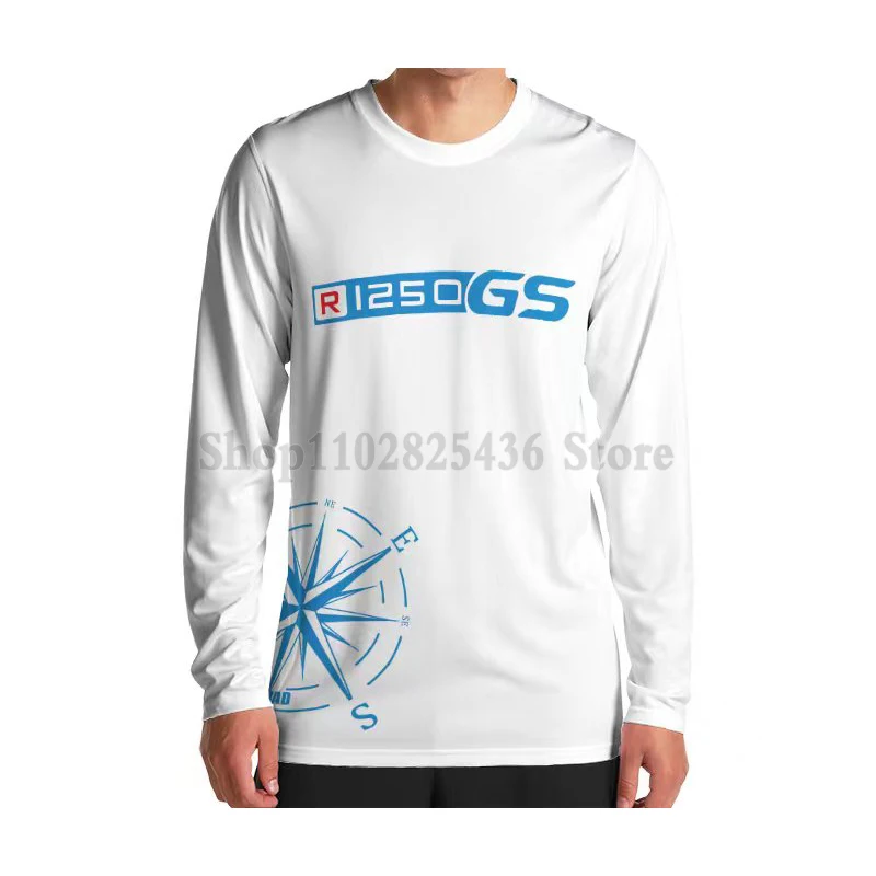 

For BMW R1250 GS Motorrad White Yellow Motorcycle T-shirt Quick-Drying Breathable Summer Anti-UV Cycling Jerseys Not Fade