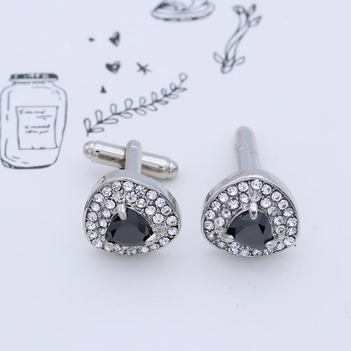 

Best Man Cufflinks Vintage Cufflink Rhinestone Cufflinks Wedding Cuff Link Rhinestone Cufflinks