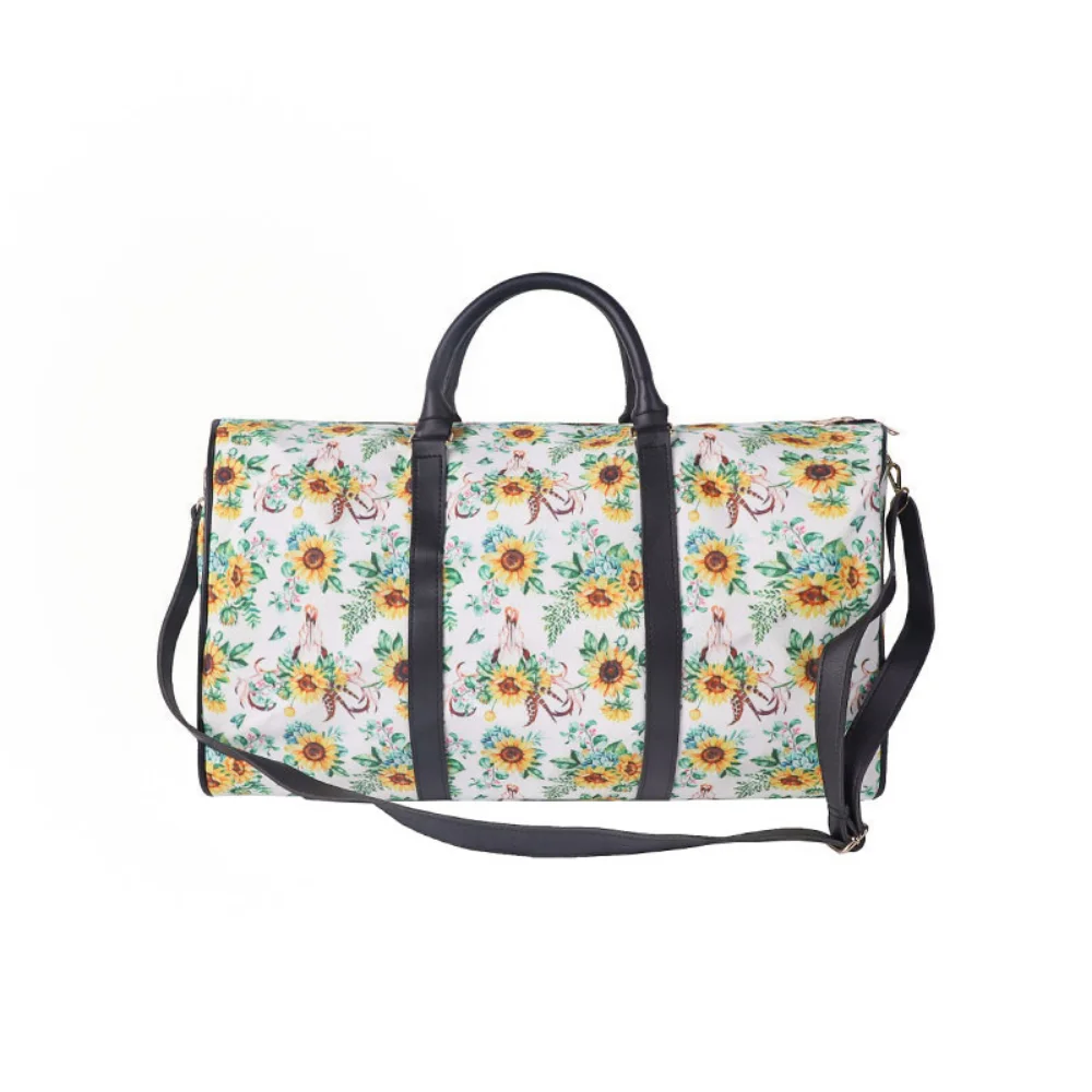 

Women Large Capacity Sunflower Duffle Bag Luxury Personalized Weekender Overnight Bag Summer Beach Vacation Luggage Travel Bag