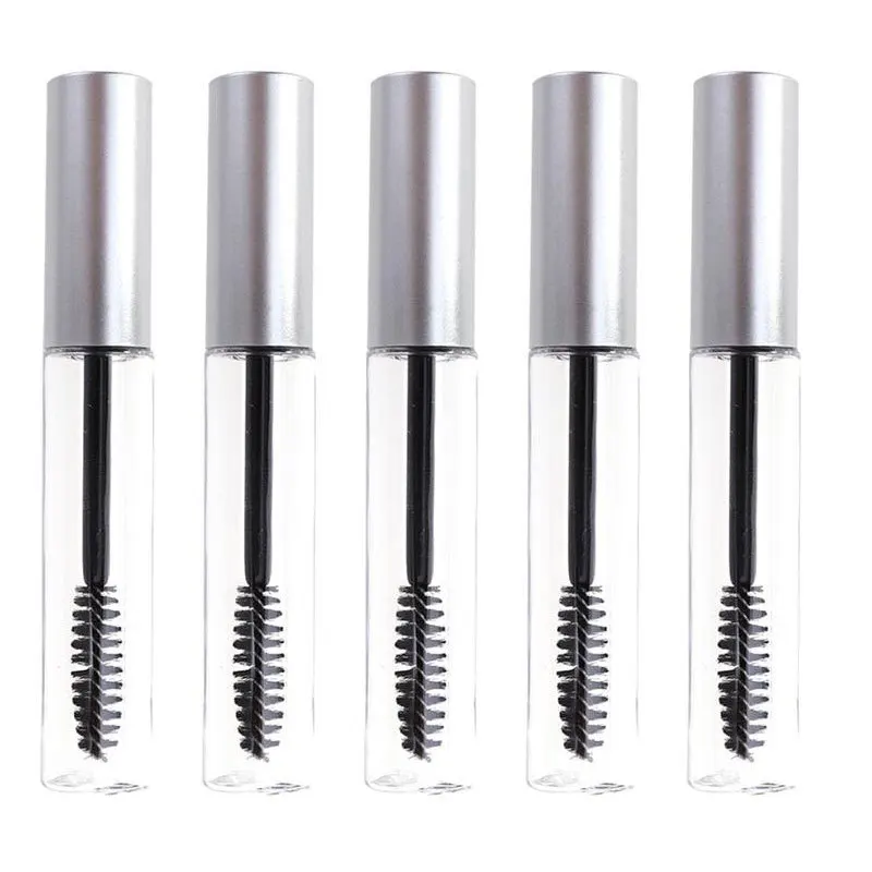 

5pcs 10ml Mascara Tube Wholesale DIY Cosmetics Brush Head Empty Bottle Transparent Eyelash Growth Liquid Empty Tube Makeup