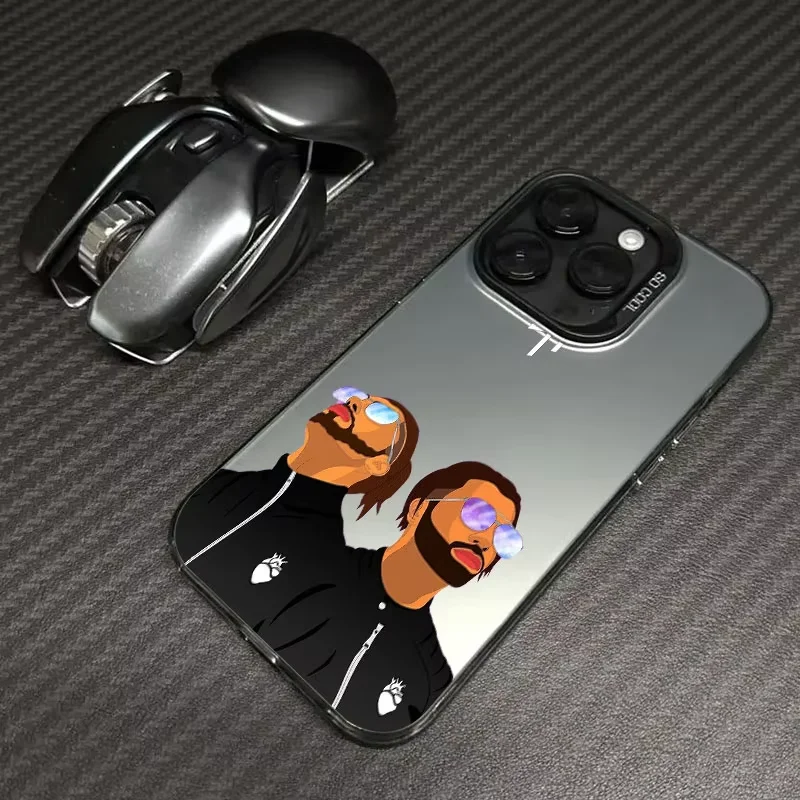 Фото Чехол для телефона QLF x PNL Singer для iPhone 17 Air 16 e 15 14 13 12 11 Pro Max Plus Mini SE 2020 2022, противоударный бампер №4