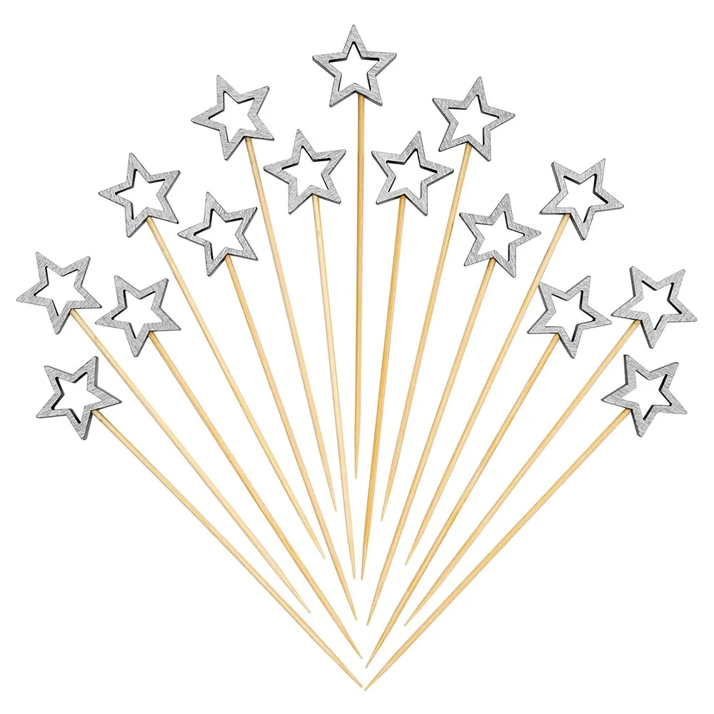 

Одноразовые бамбуковые шпажки в форме звезды