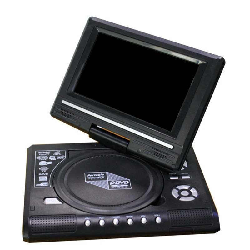 

7.8-Inch High-Definition Dvd Player Home Car Portable Dvd Rotating Screen Built-In Large-Capacity Battery-EU Plug