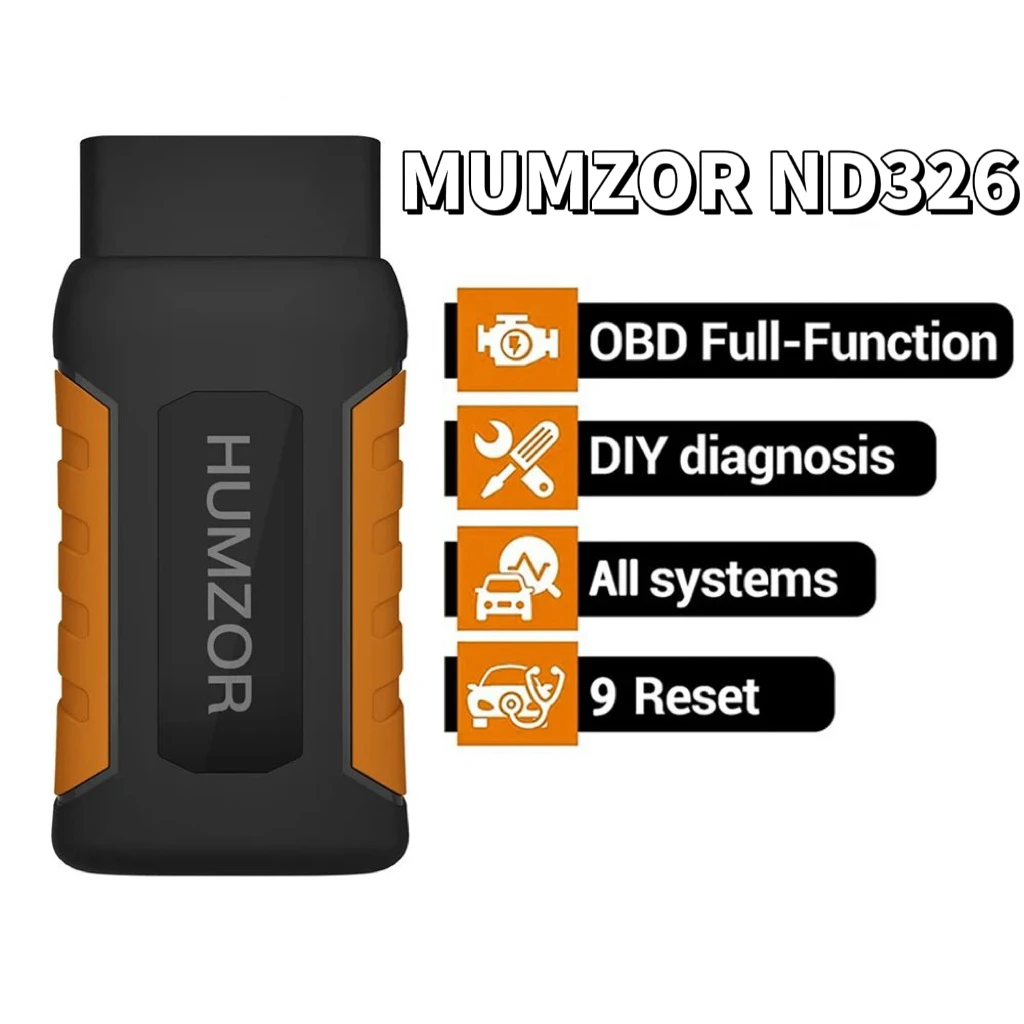 

Диагностический сканер humзор ND326 OBD2, полная система, считыватель кодов двигателя для IOS и Android, OBDII Автомобильный сканер
