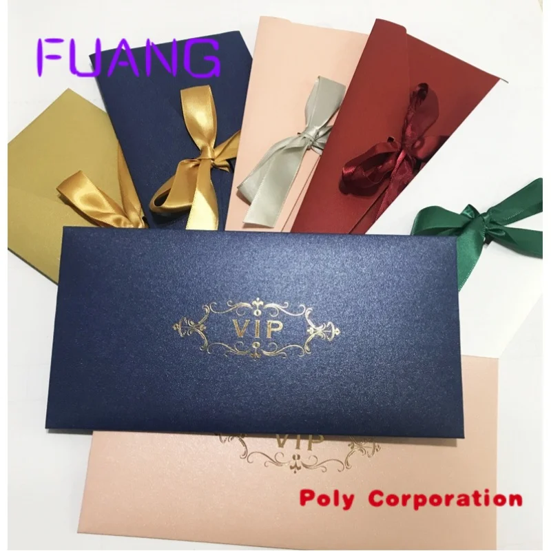 Custom logo design wedding packaging paper envelopes