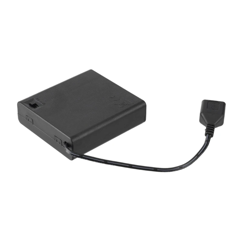 Чехол для батареи AA USB-гнездовой разъем 2/3/4/6/8 слота Коробка USB с переключателями