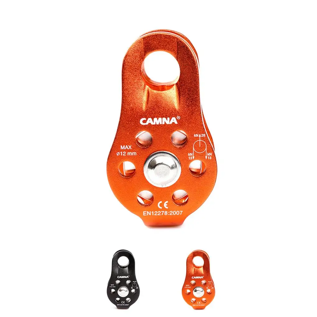 

Rock Climbing Pulley Fixed Sideplate Single Sheave Pulley Outdoor Survival Tool High Altitud Rappelling Traverse Hauling Gear